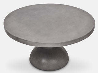 Urbia Mixx Concrete Spindle 59" Round Dining Table, Dark Gray