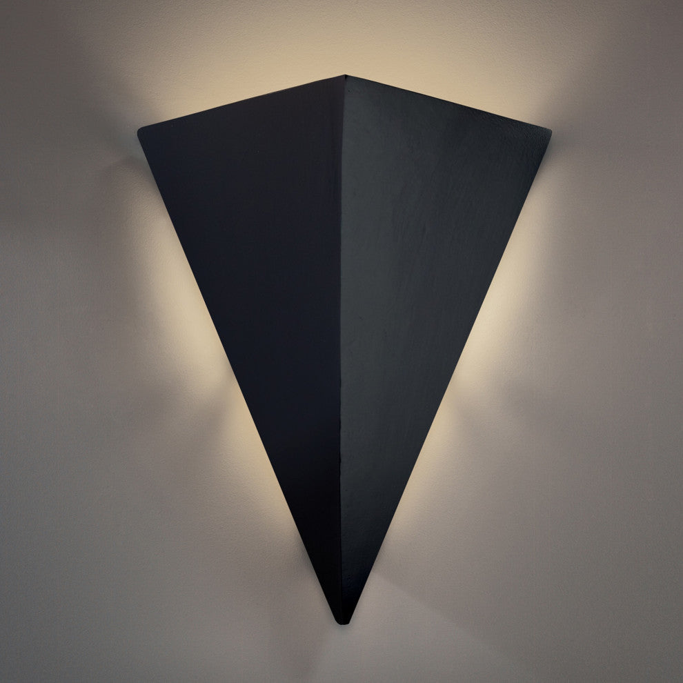 Ambiance Really Big Triangle Wall Sconce, Matte Black, Dedicated LED