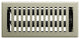 Satin Nickel Montezuma Floor Register, 4 X 10