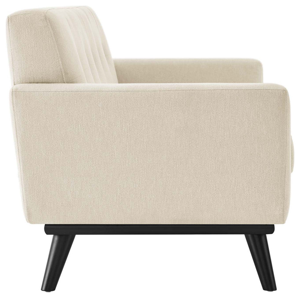 Engage Herringbone Fabric Loveseat, Beige