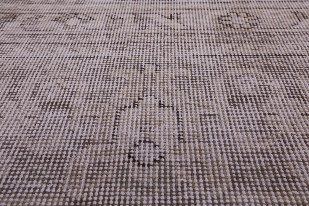 9' 5" X 11' 10" Handmade Persian Vintage White Wash Rug Q4653