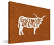 TEX Longhorns Mascot Canvas Print, 8"x12"