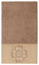 100% Turkish Cotton Alyssa Embellished Bath Towel, Latte