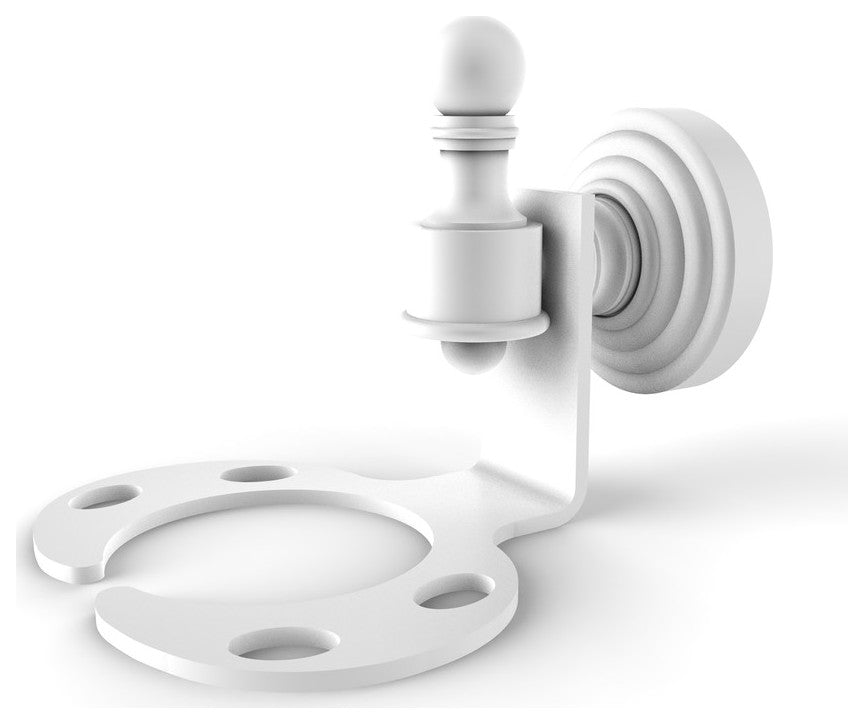 Retro Wave Tumbler and Toothbrush Holder, Matte White