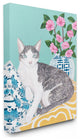 Cat With Cushion And Vase Pastel Animal Painting, 16"x20"