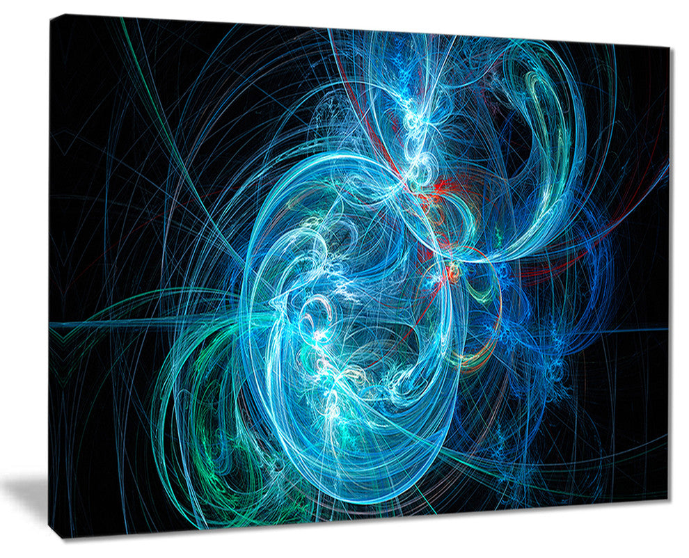"Blue Ball of Yarn" Abstract Digital Art Canvas Print