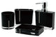 Krystal Bathware CBAK3100K Reef 4-Piece  Bath Accessory Set, Black