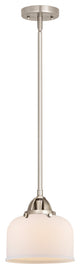Large Bell Mini Pendant, Brushed Satin Nickel, Matte White, Matte White