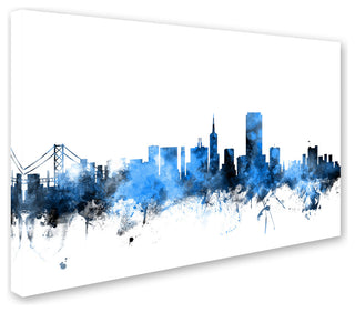 "San Francisco City Skyline II" Canvas Art by Michael Tompsett