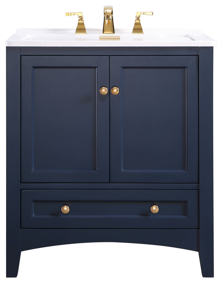 Stufurhome Delia 30" Laundry Utility Sink, Dark Blue