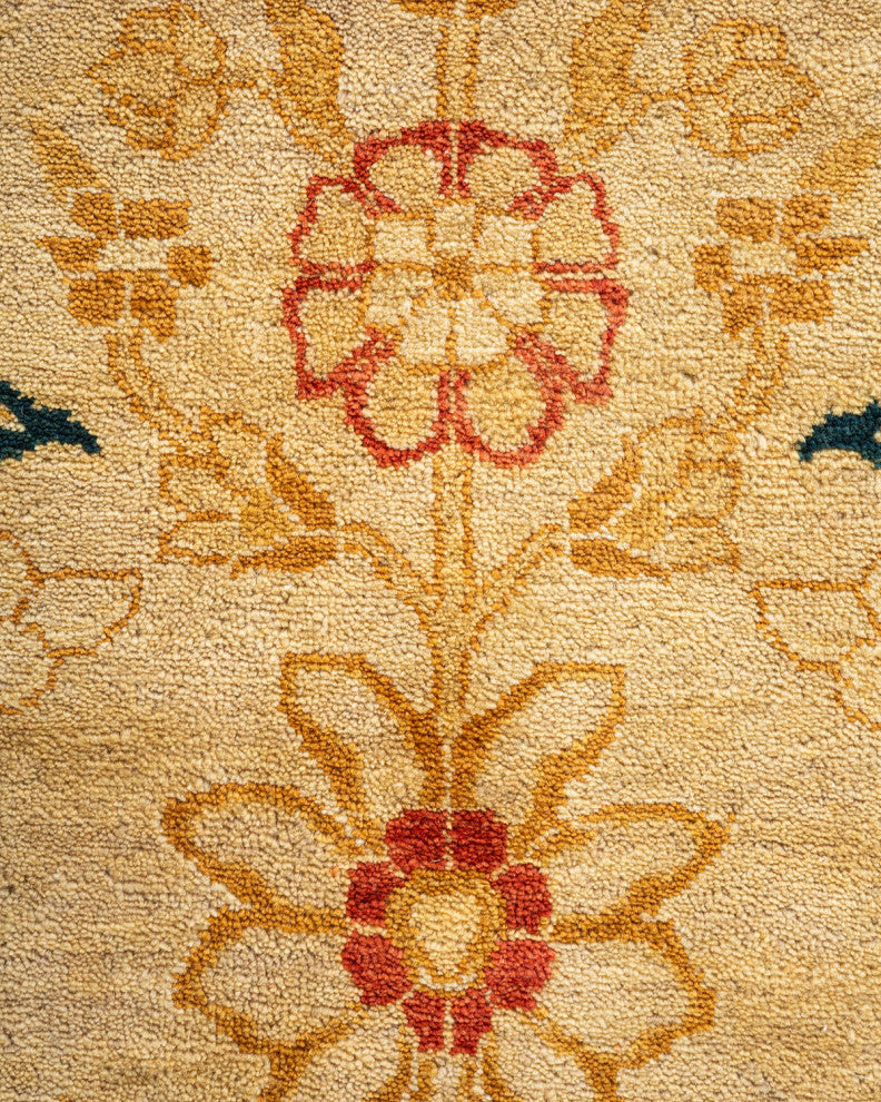 Mogul, One-of-a-Kind Hand-Knotted Area Rug, Ivory, 8' 3" x 10' 1"