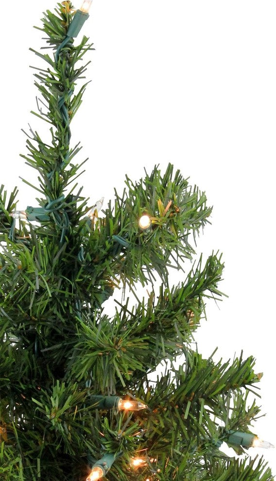 1.5' Pre-Lit Medium Canadian Pine Artificial Christmas Tree, Clear Lights