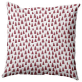 Christmas Trees Pattern Indoor/Outdoor Throw Pillow, True Red, 18"x18"