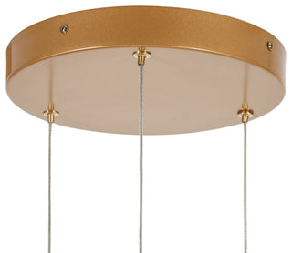 LNC Cleistocactus 3-Light 11.8" Modern Cluster Loop Chandelier, Gold