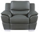 37" Grey Chic Leather Recliner Chair