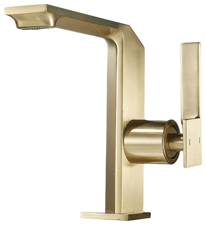 Tiqui™ Solid Brass Bathroom Faucet, Brushed Gold