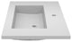 36" Capistrano Vanity Top with Integral Sink, Pearl, Single Faucet Hole