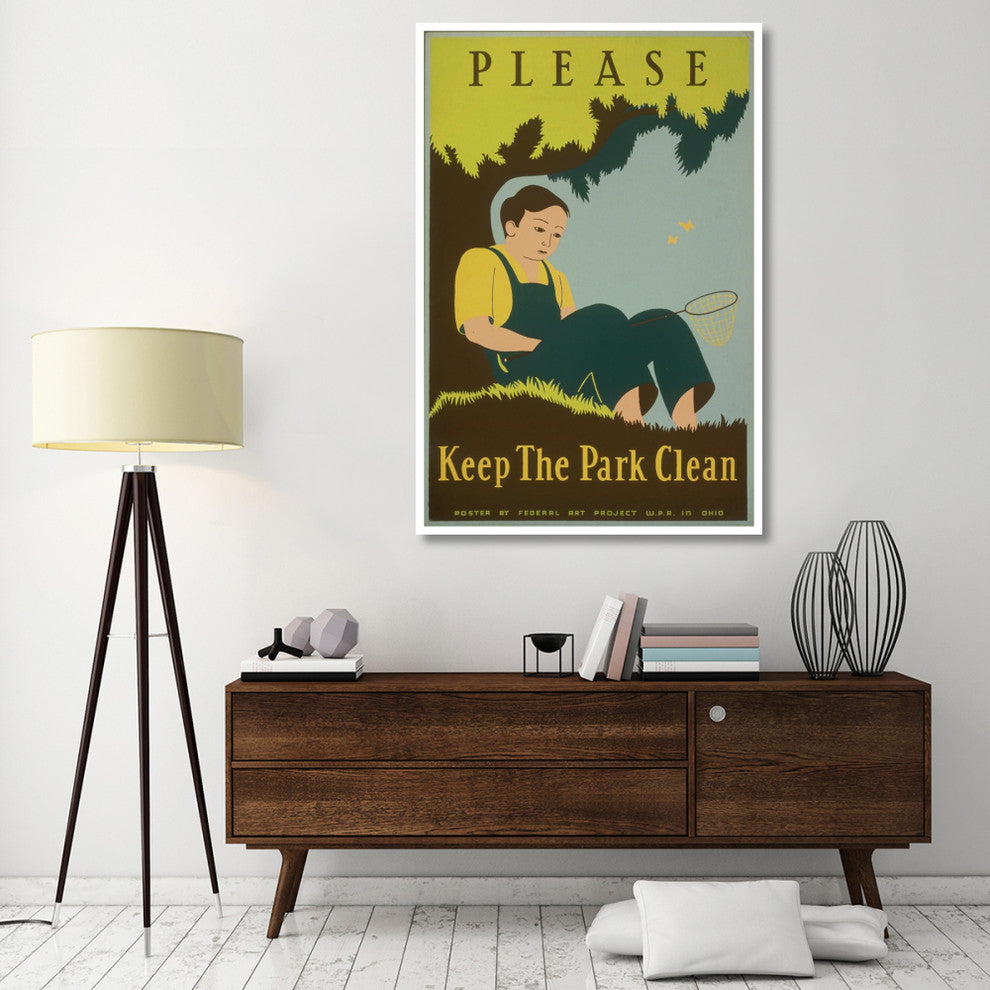 "Please Keep the Park Clean, 1938" Paper Print by Stanley Thomas Clough, 42"x62"