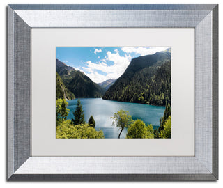 Philippe Hugonnard 'Long Lake' Art, Silver Frame, White Matte, 14"x11"