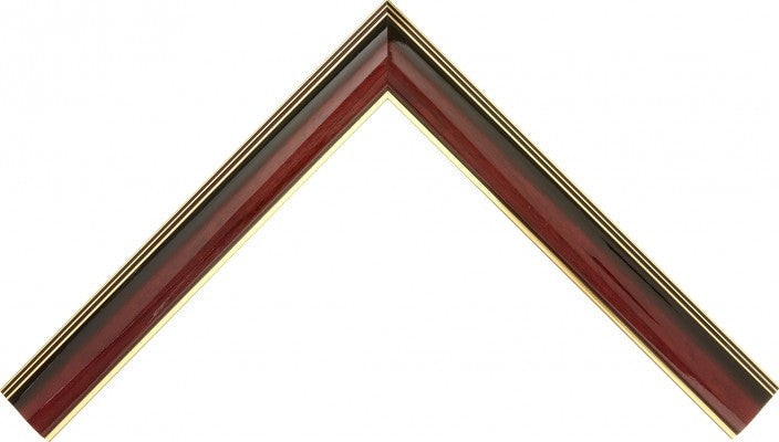 Mahogany Lacquer With Gold Picture Frame, 1-5/8", Easle Back, 4 x 6