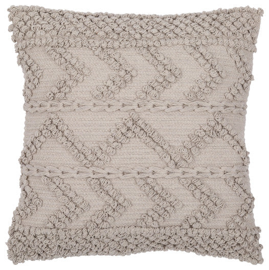 Surya Merdo Light Gray Pillow Shell With Polyester Insert 22"H X 22"W