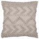 Surya Merdo Light Gray Pillow Shell With Polyester Insert 22"H X 22"W