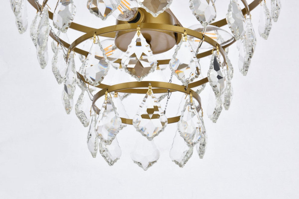 Evan 14" Flush Mount, Brass