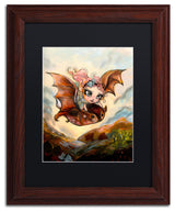 Natasha Wescoat 'Dreaming Of Flying' Art, Wood Frame, Black Mat, 11x14