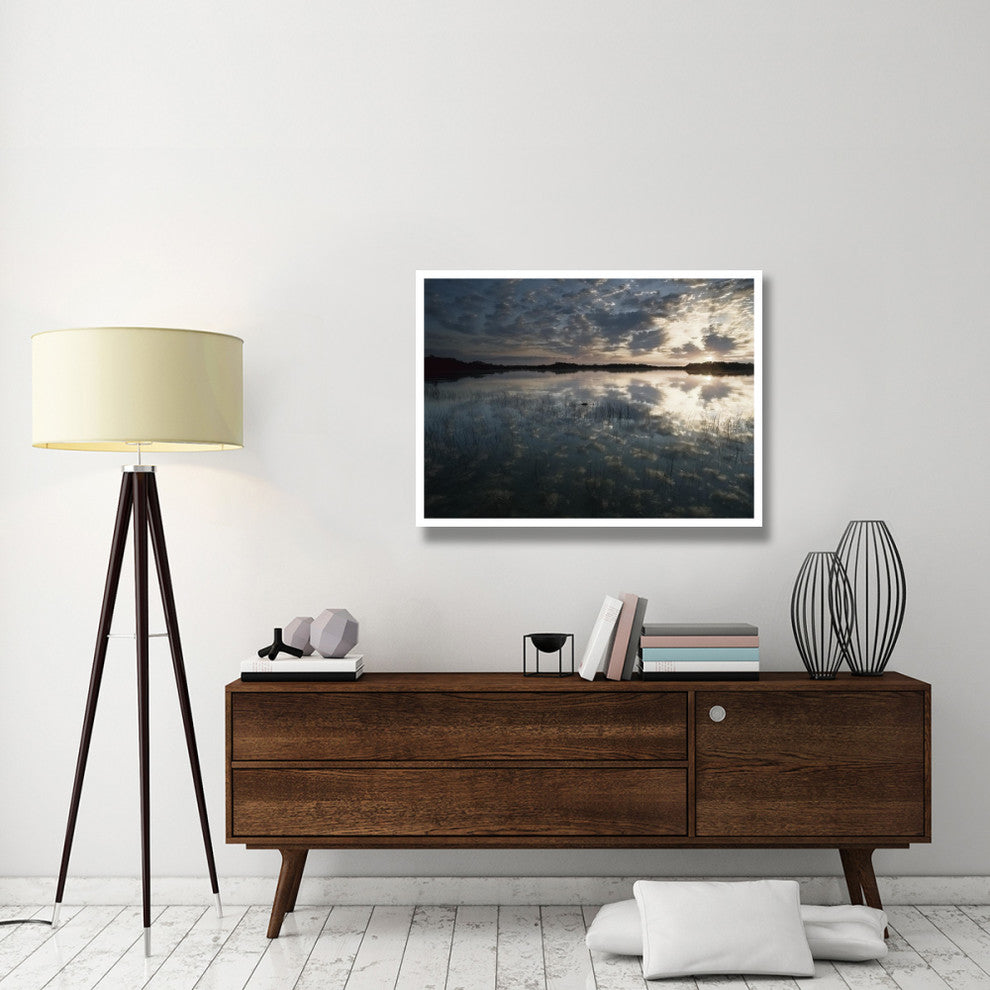 "American Alligator in 9-mile Pond, Everglades National Park" Paper Art, 42"x32"