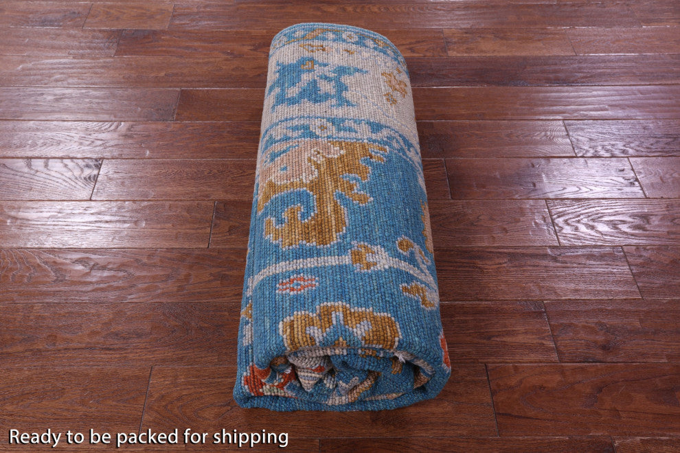 Handmade Turkish Oushak Wool Rug 5' 1" X 8' 0" - Q15870