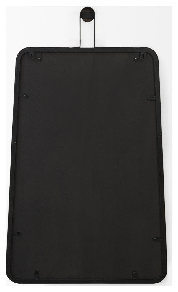 Collie Black Metal Frame With Hanger Trapezoid Mirror