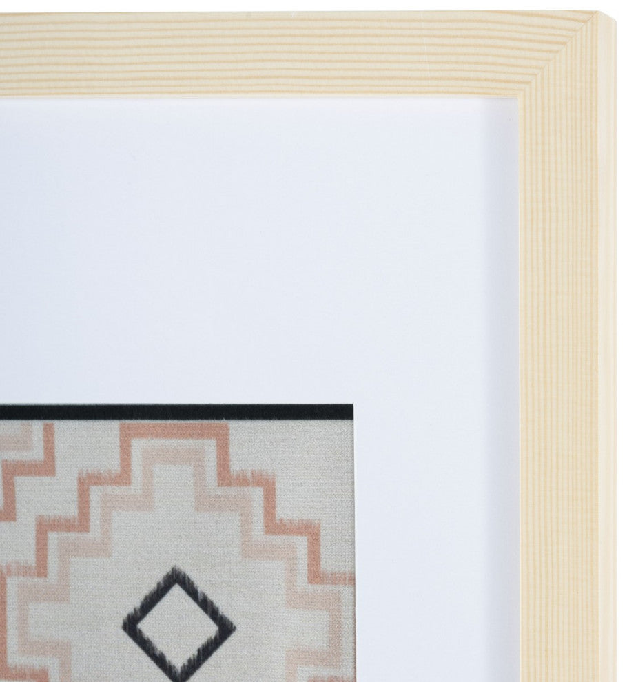 Safavieh Mejia 23" Ivory/Dark Beige Framed Textile Wall Art