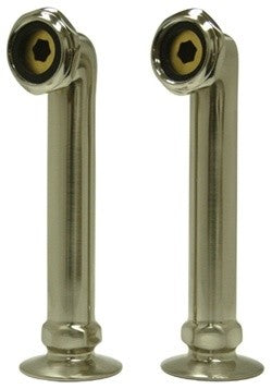 Aqua Vintage 6" Deck Mount Riser for Leg Tub Filler, Brushed Nickel