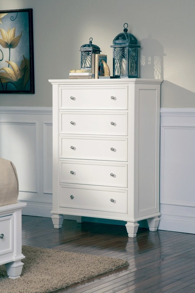 Coaster Sandy Beach Chest in White 201305