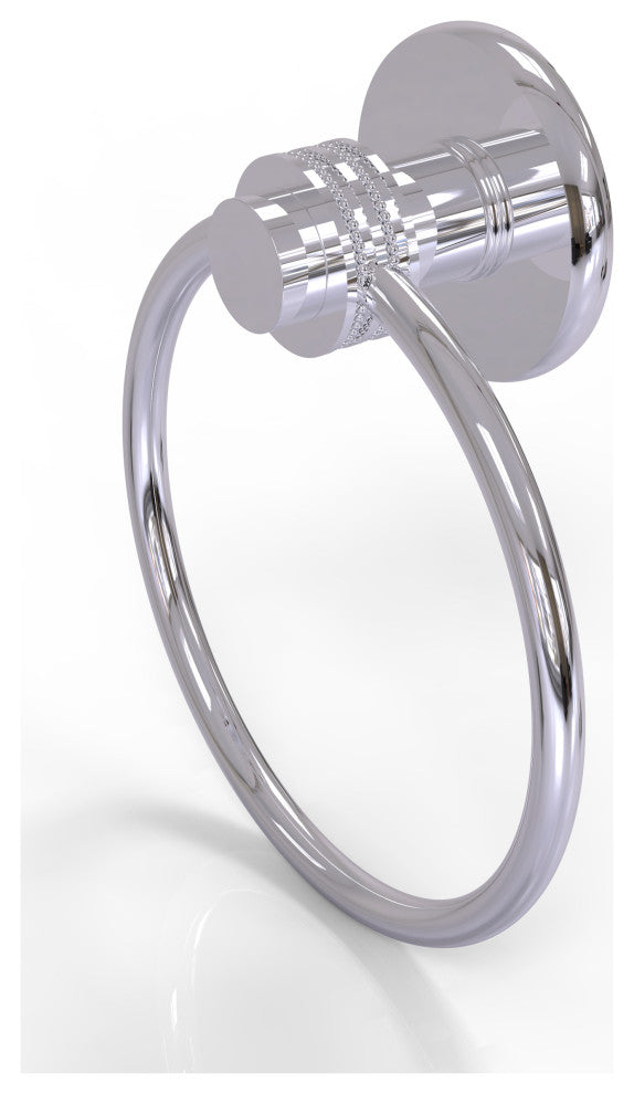 Mercury Towel Ring with Dotted Accent, Polished Chrome