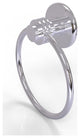 Mercury Towel Ring with Dotted Accent, Polished Chrome