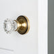Single Classic Rosette With Crystal Knob, Antique Pewter, Antique Brass, Single