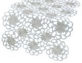Daisy Splendor Table Runner, 15"x90", Ivory