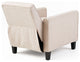 Susan Fabric Recliner, Set of 2, Beige and Dark Brown