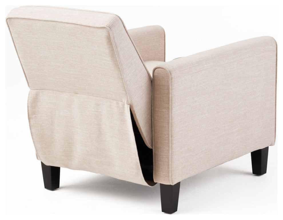 Susan Fabric Recliner, Set of 2, Beige and Dark Brown
