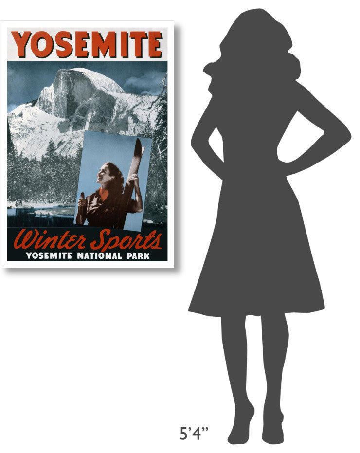 "Yosemite / Winter Sports" Digital Paper Print by Unknown, 27"x38"