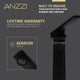 1-Handle Bathroom Vessel Sink Faucet, Matte Black