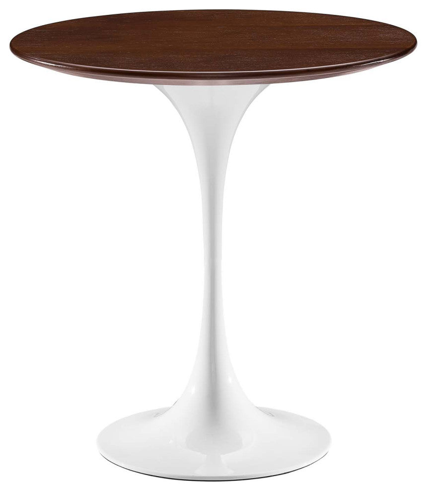 Sofa Side Table, Round, White Walnut, Metal, Modern, Lounge Hotel Hospitality