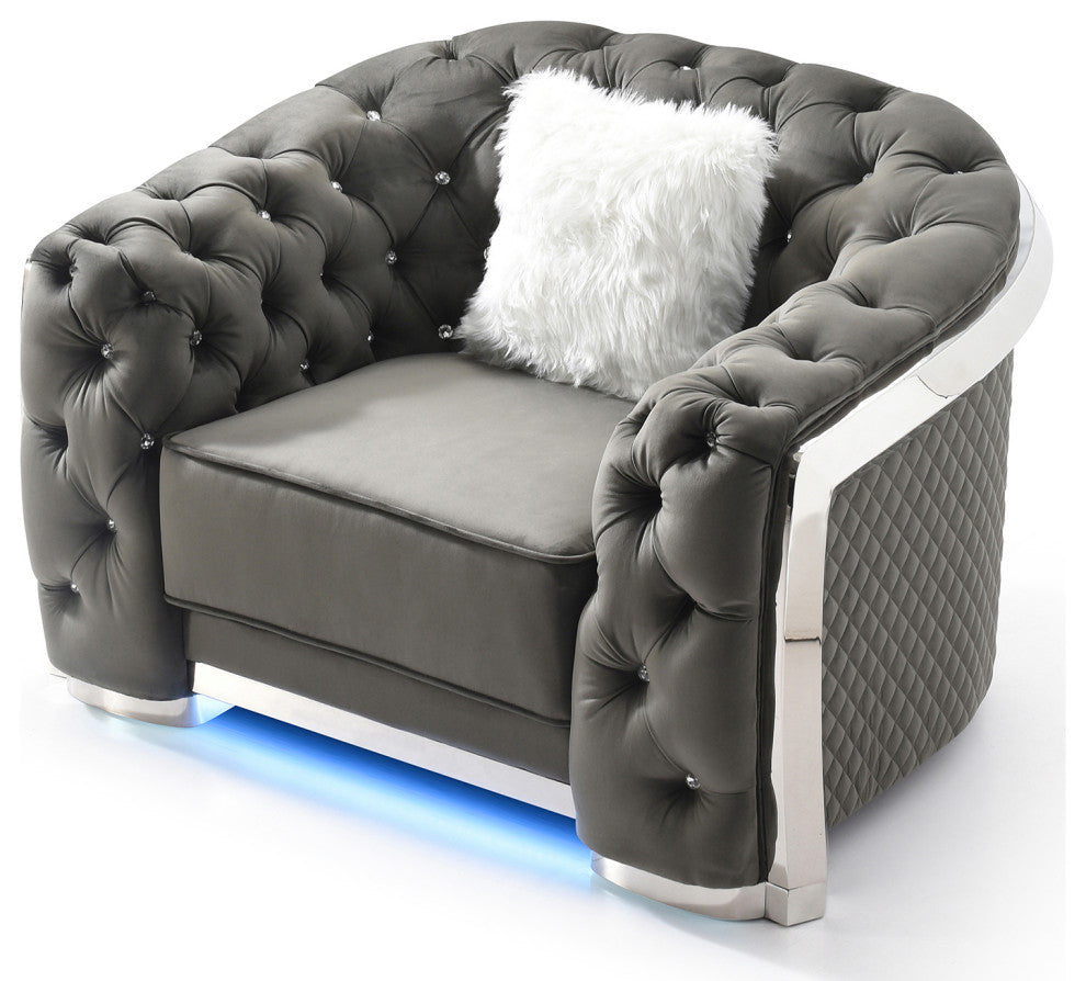 Sapphire Accent Chair, Gray