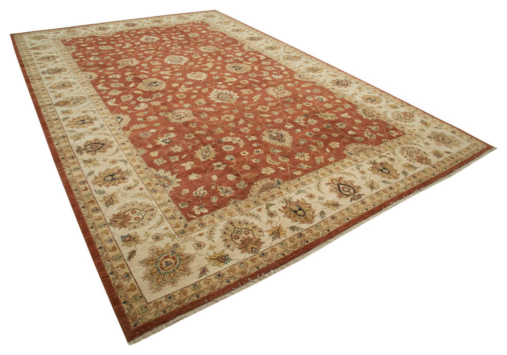 Rug N Carpet - Handwoven Oriental 11' 10" x 18' 4" Oversize Oushak Area Rug