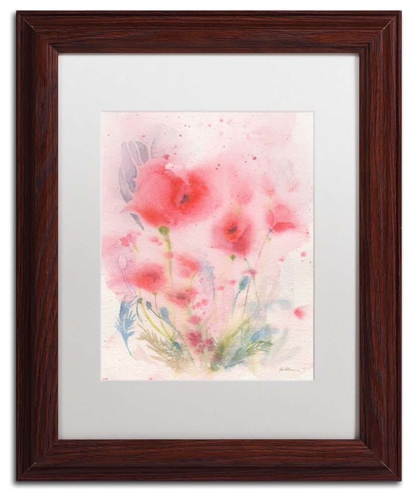 Sheila Golden 'Pink Reverie' Matted Framed Art, Wood Frame, White, 14x11