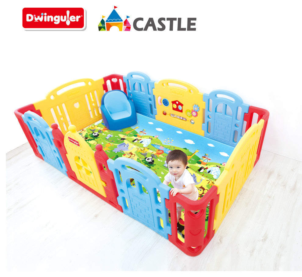 Dwinguler Kid''s Castle Playpen, Rainbow