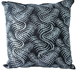Polyester Pillow With Seqence Embroidery.