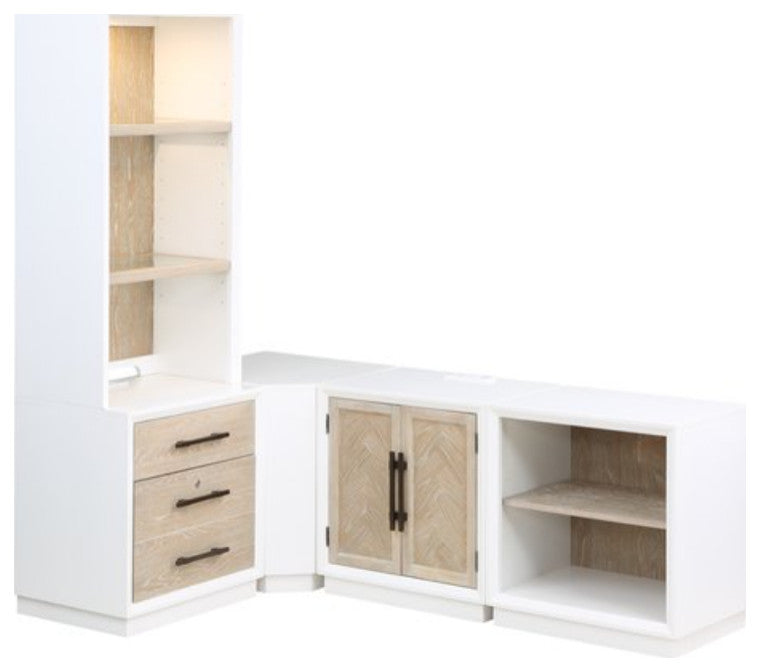 Boca Grande Open Low Bookcase With USB