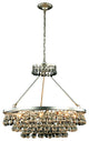 Bettina 10-Light Pendant, Silver Leaf Clear Crystal